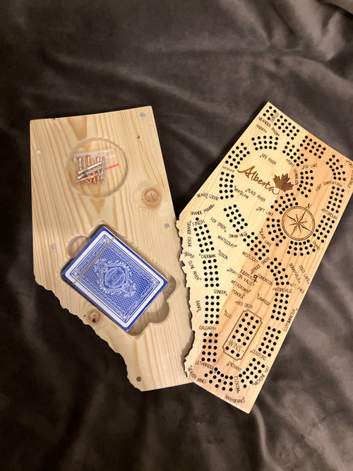Alberta Wooden Cribbage Board