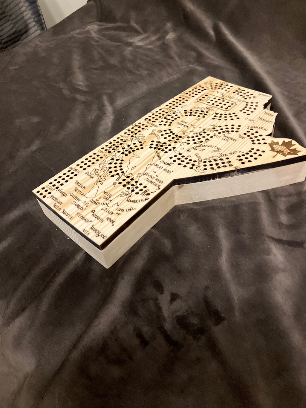 Manitoba Wooden Cribbage Board