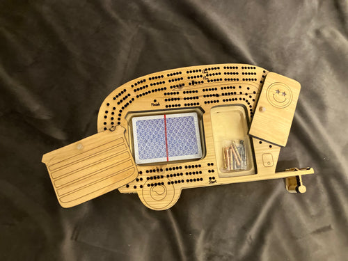 Boler Camper Wooden Cribbage Board