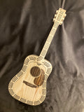 Acoustic Guitar Shape Wooden Cribbage Board