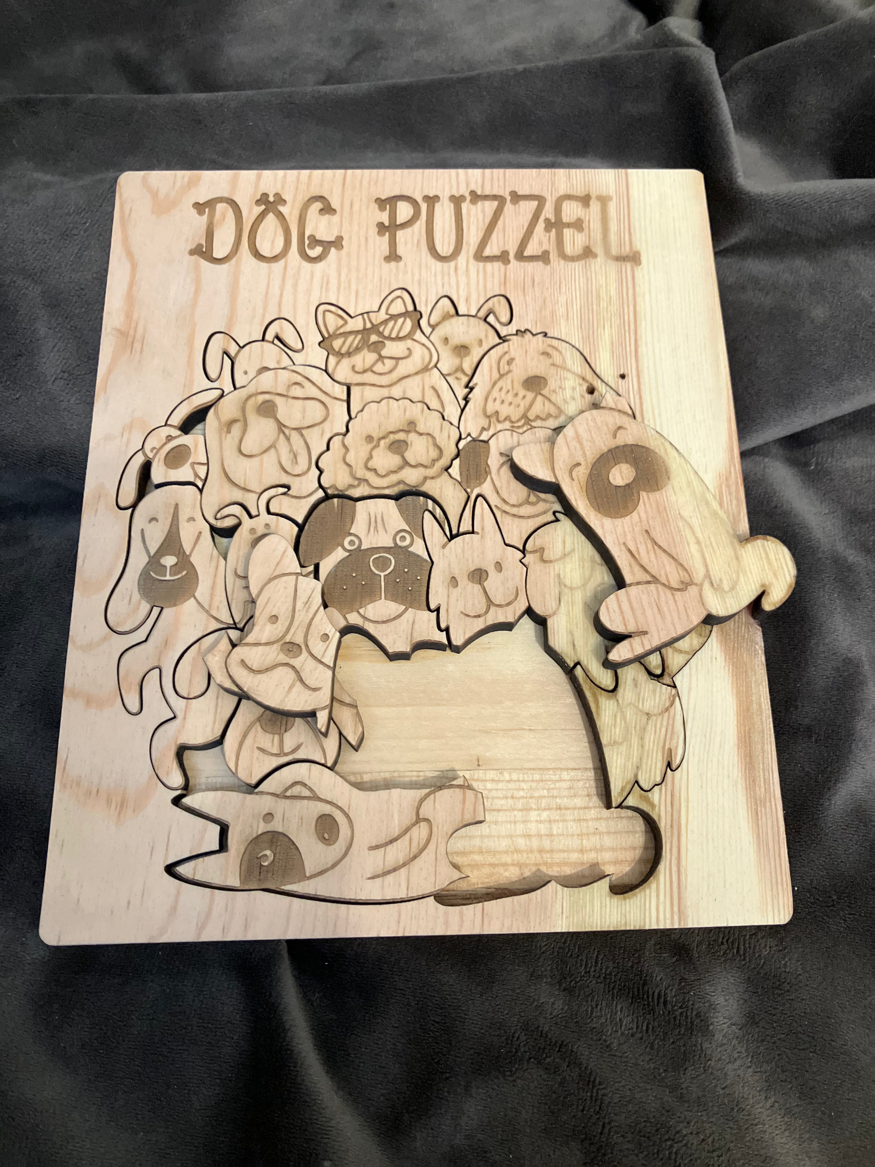 Wooden Dog Puzzle