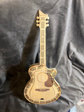 Wooden Electric Guitar Cribbage Game
