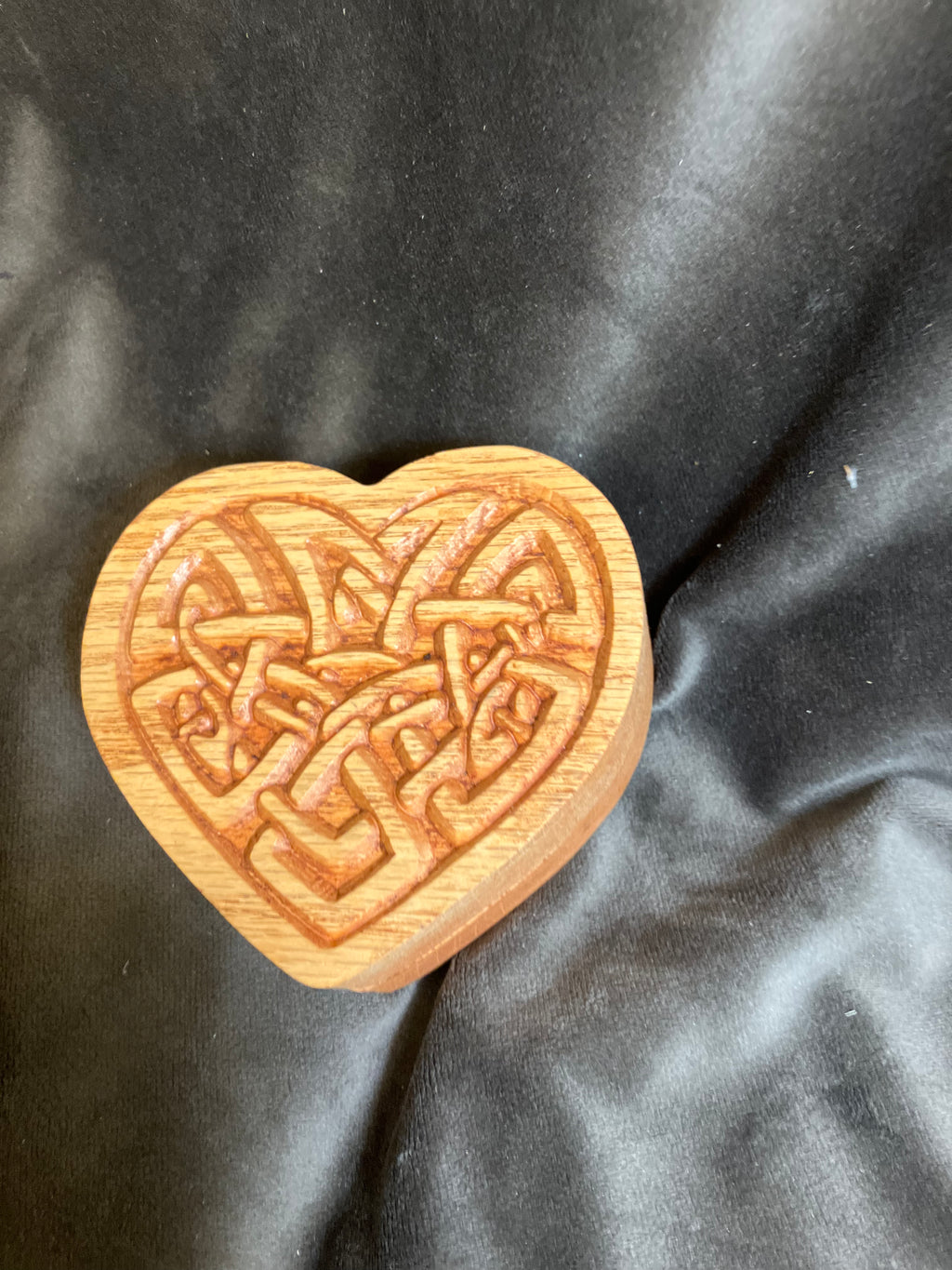 Oak Heart Shaped Jewlery Box