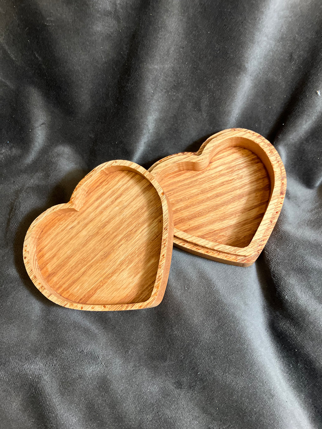 Oak Heart Shaped Jewlery Box