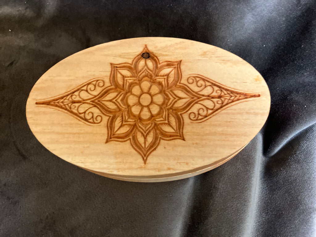 Wooden Oval Jewelry Box