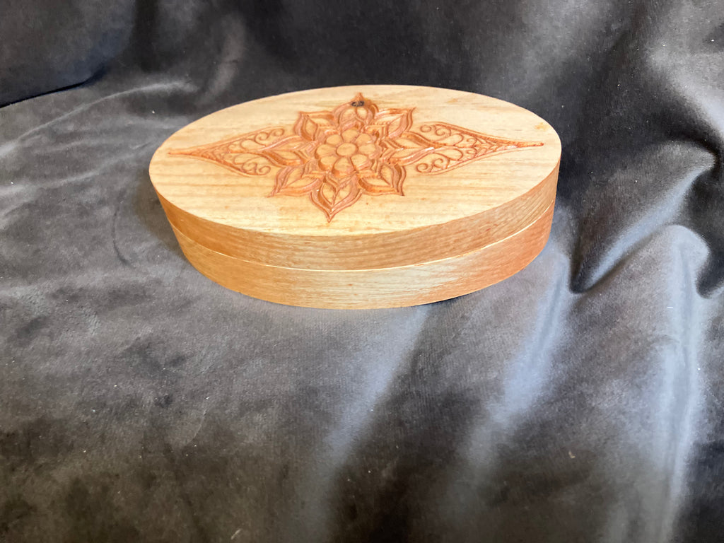 Wooden Oval Jewelry Box