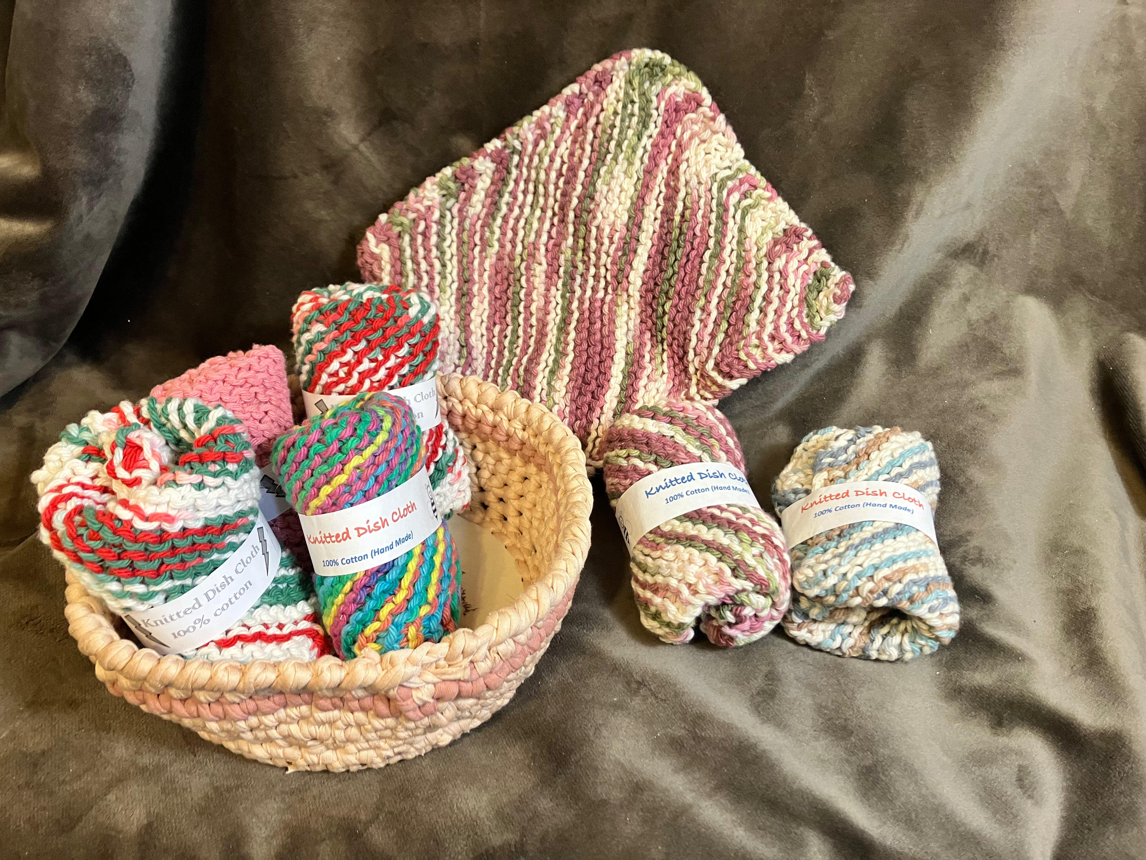 Knitted Cotton Dish Cloths